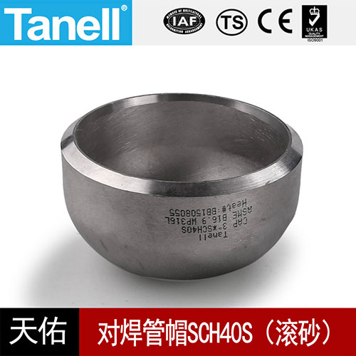 对焊管帽Sch40s（滚砂）